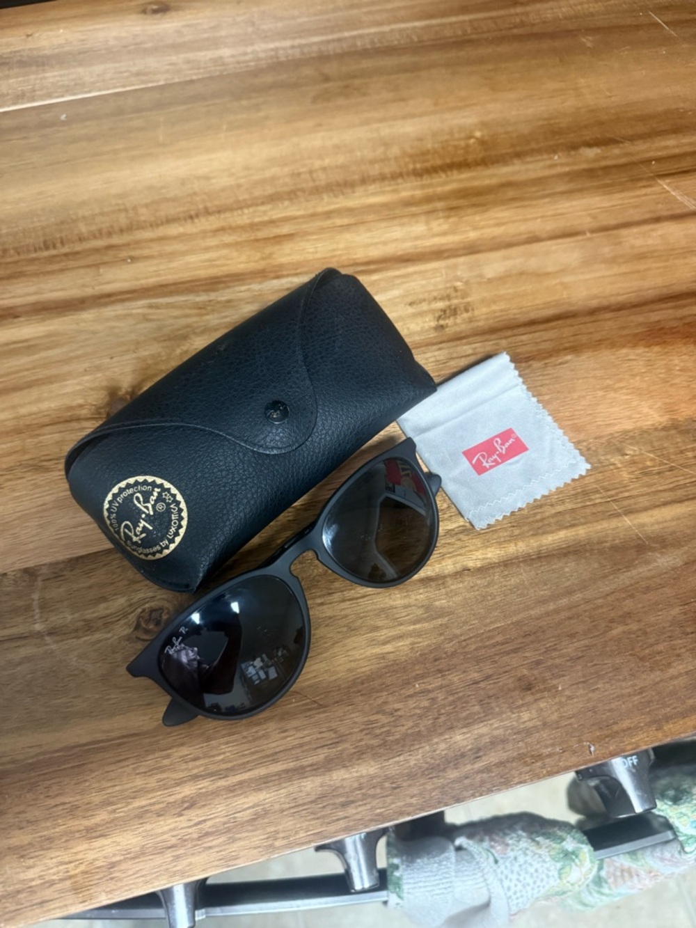 Ray-Ban Men’s Black Frame Sunglasses with Black Lenses